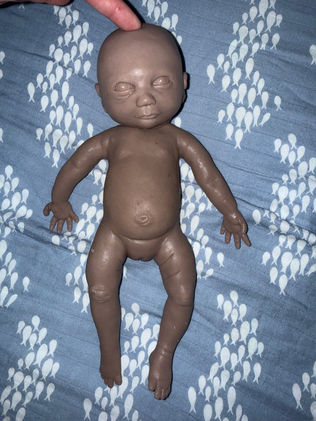Silicone doll head or full body 12” preemie