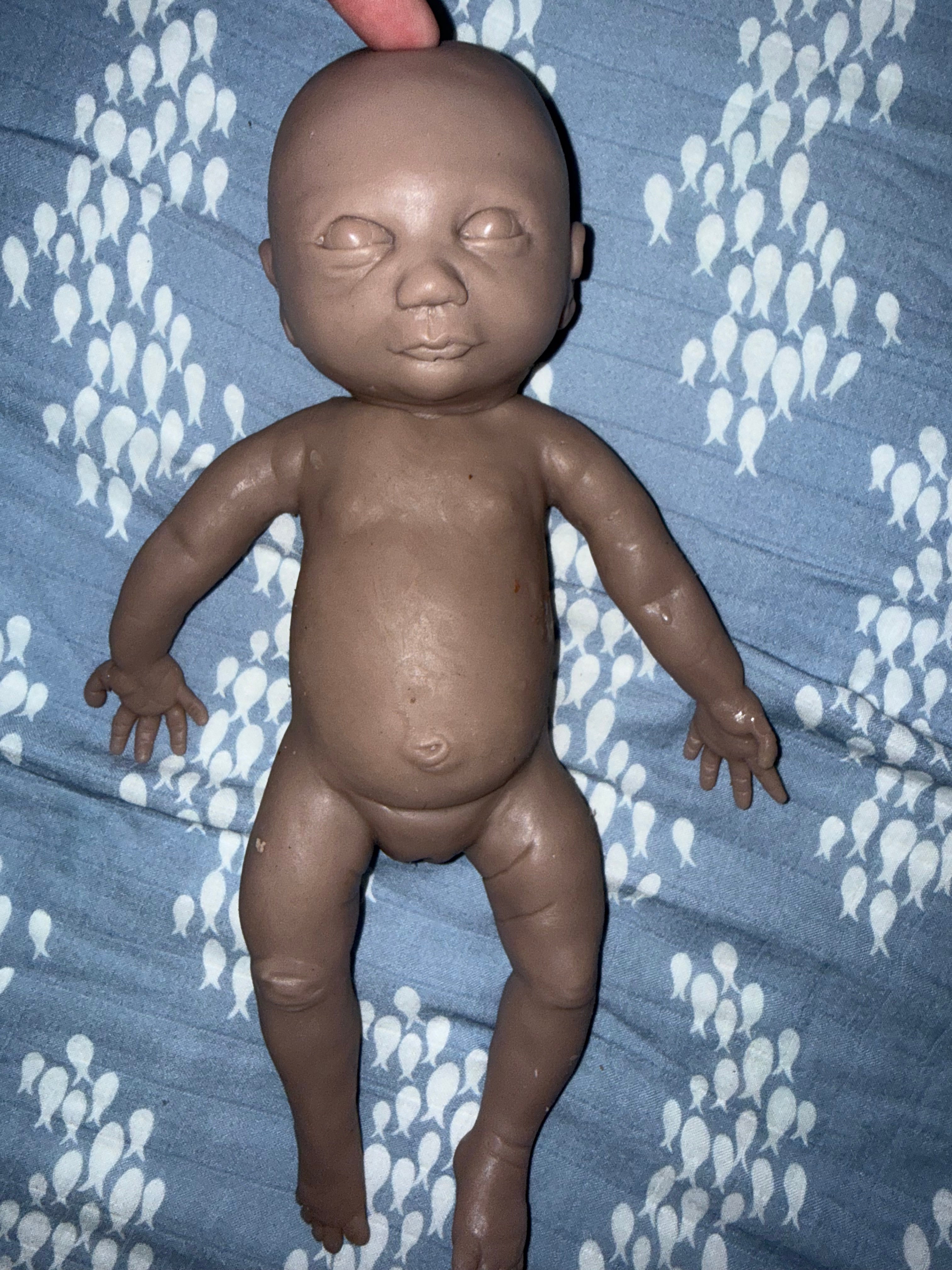 Silicone doll head or full body 12” preemie