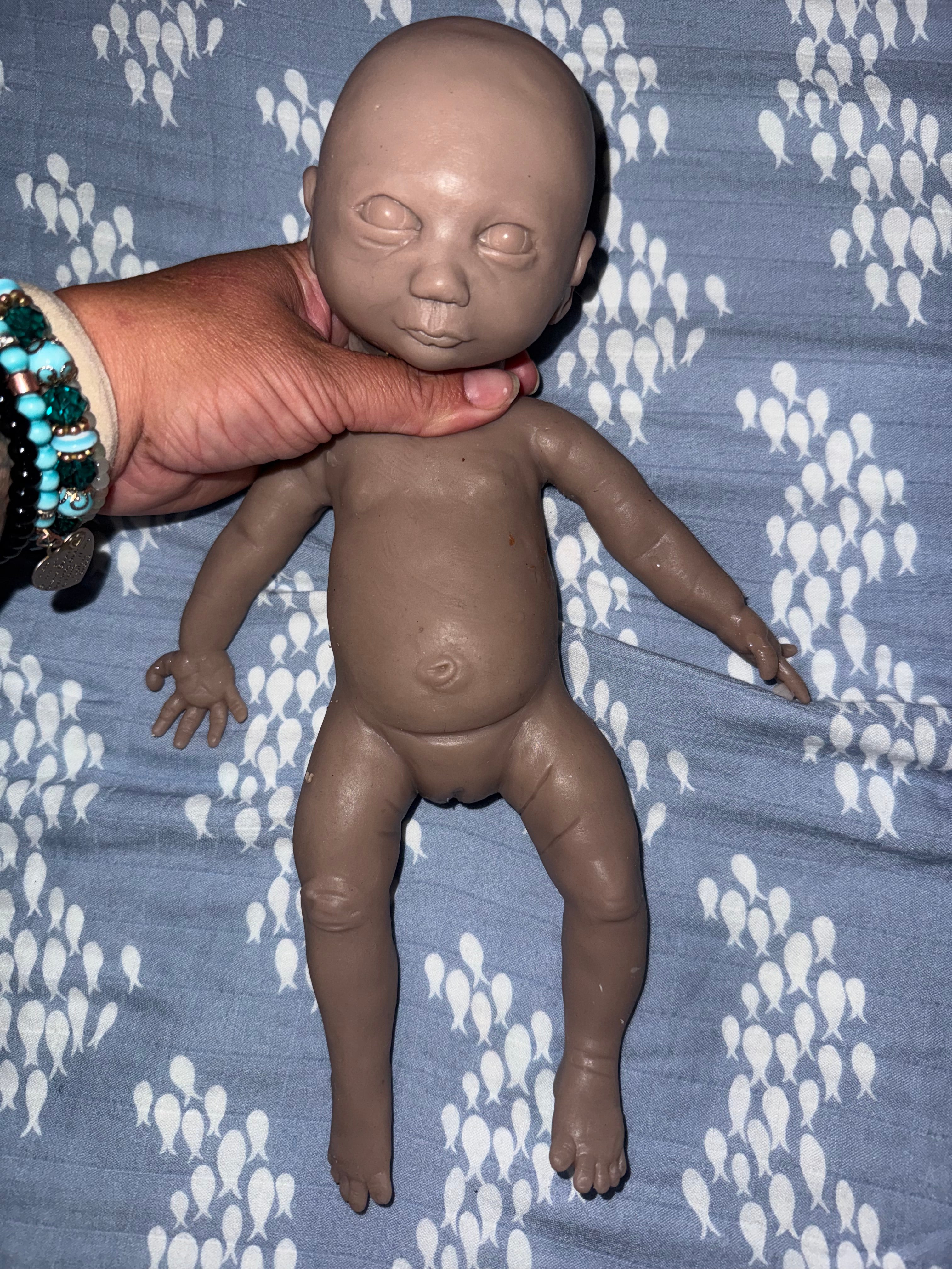 Silicone doll head or full body 12” preemie