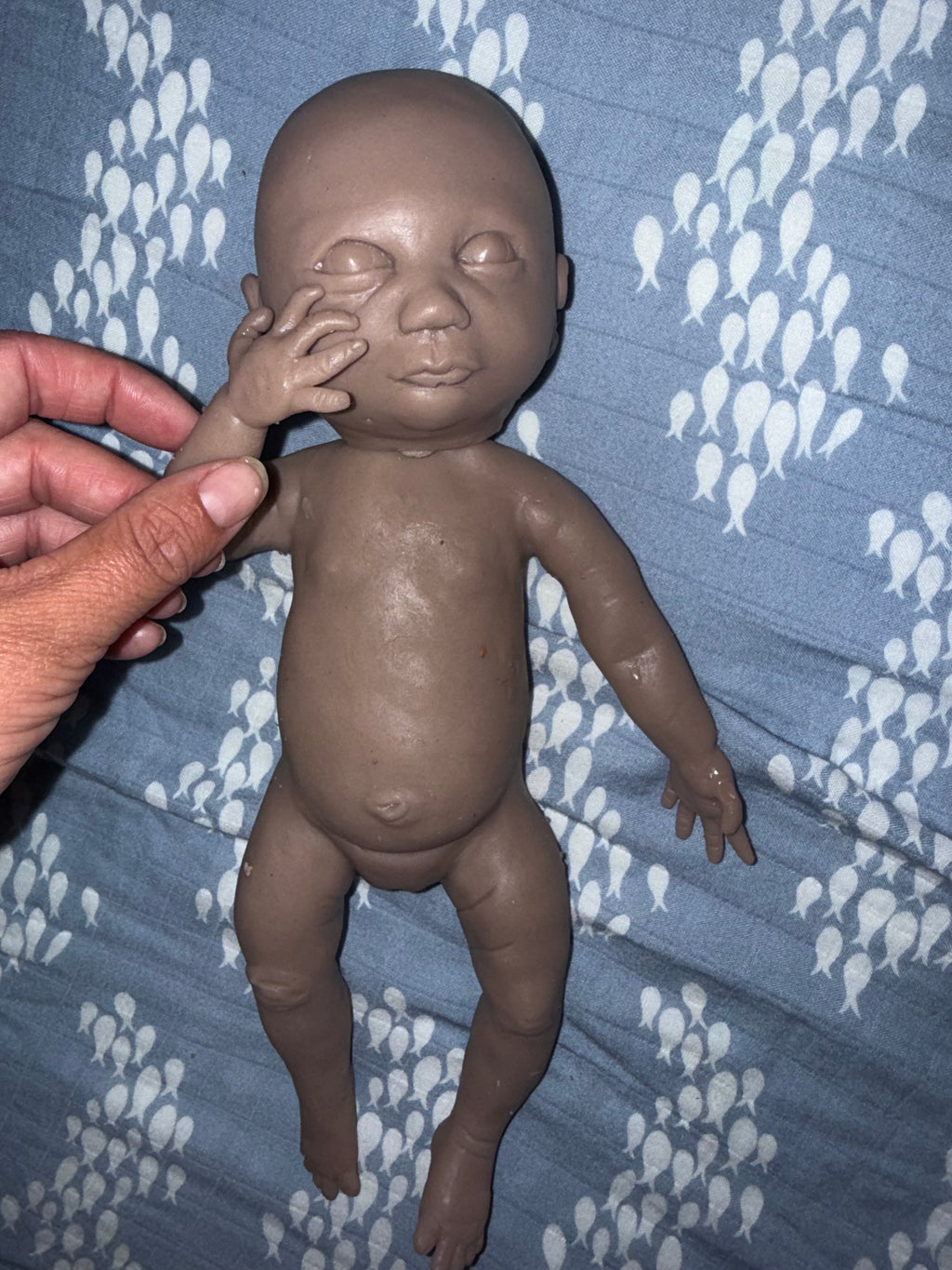 Silicone doll head or full body 12” preemie