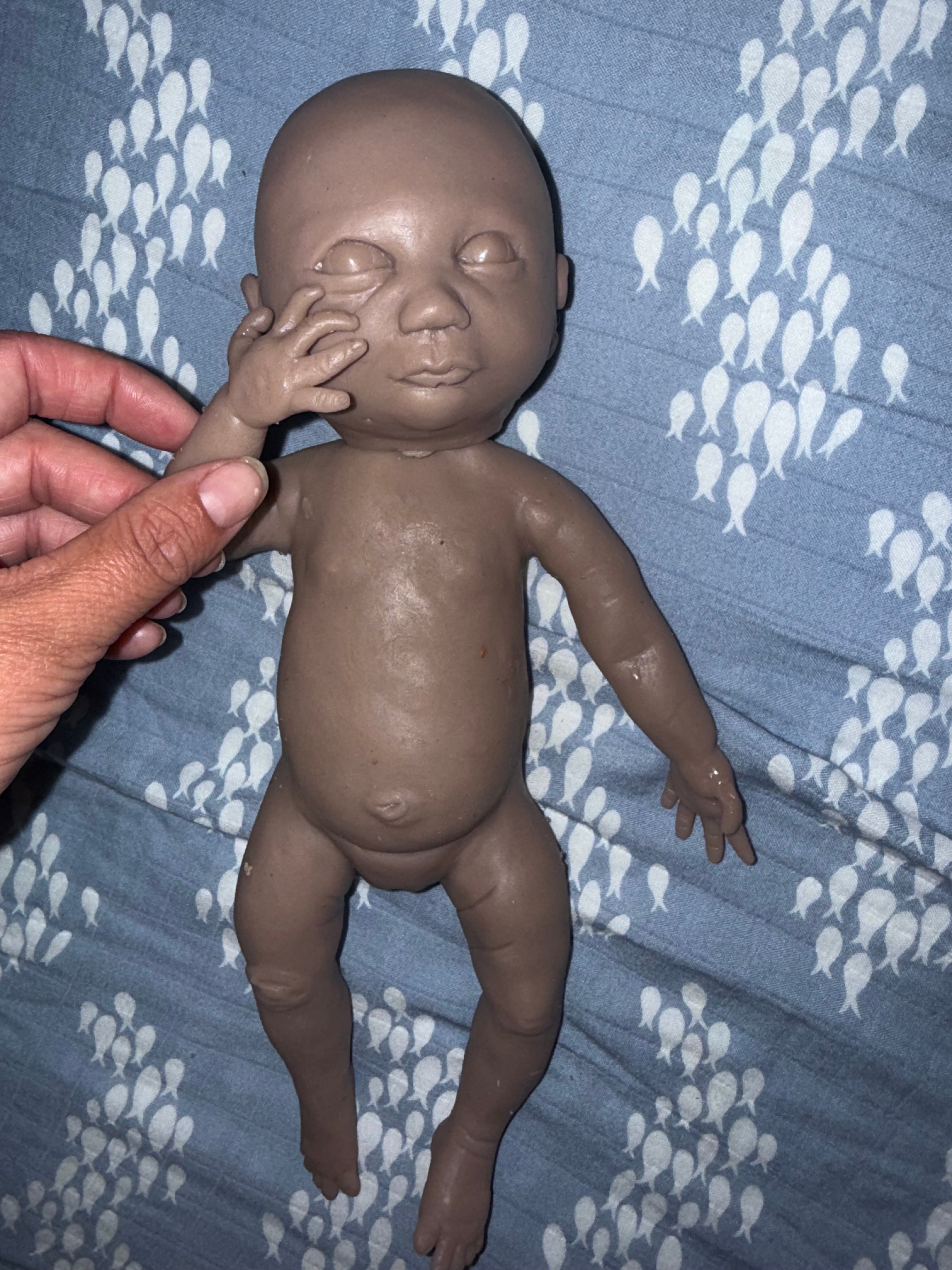 Silicone doll head or full body 12” preemie