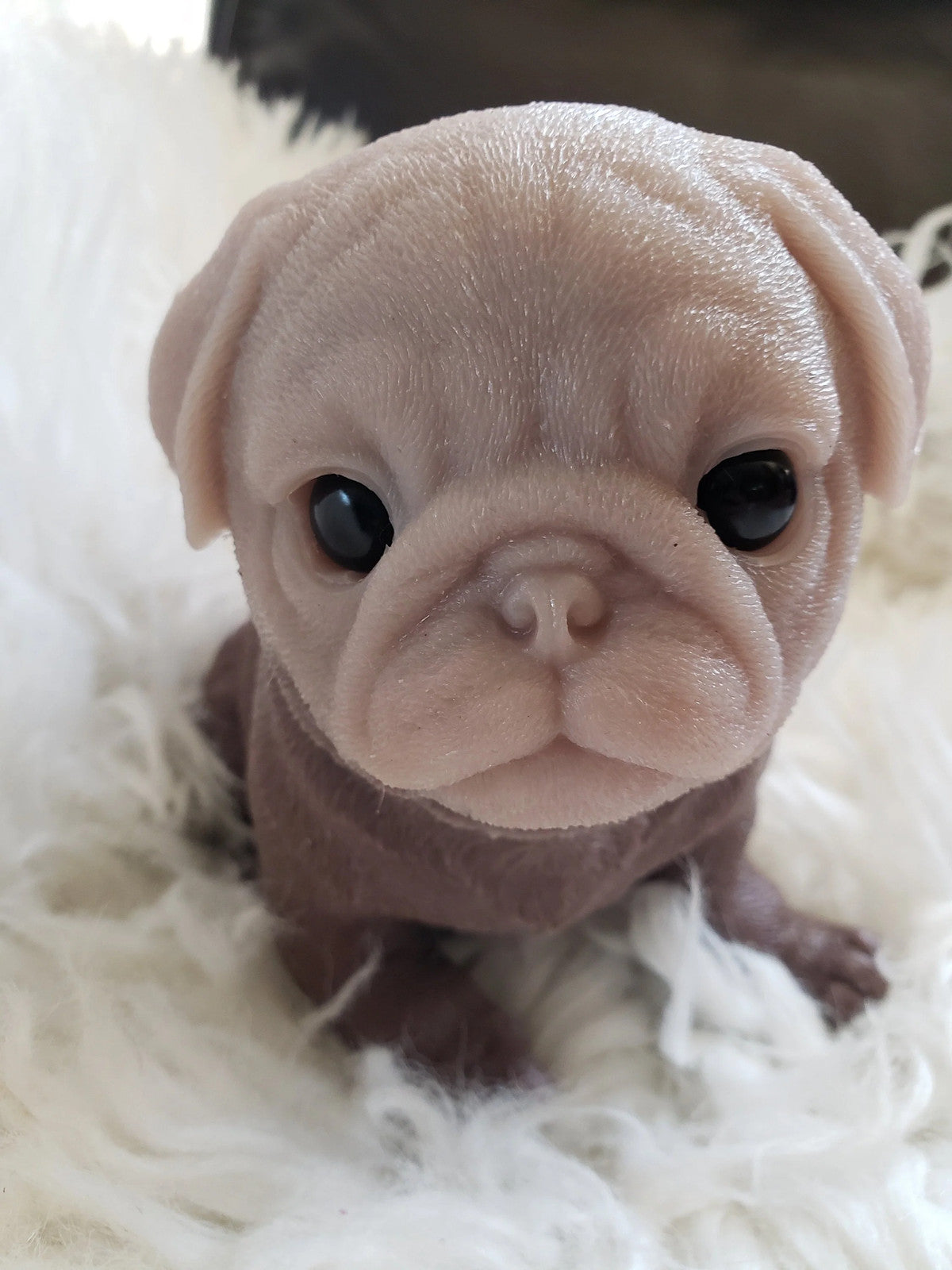 10" inches Full Body Silicone Pug puppy dog open eyes cutie you choose color