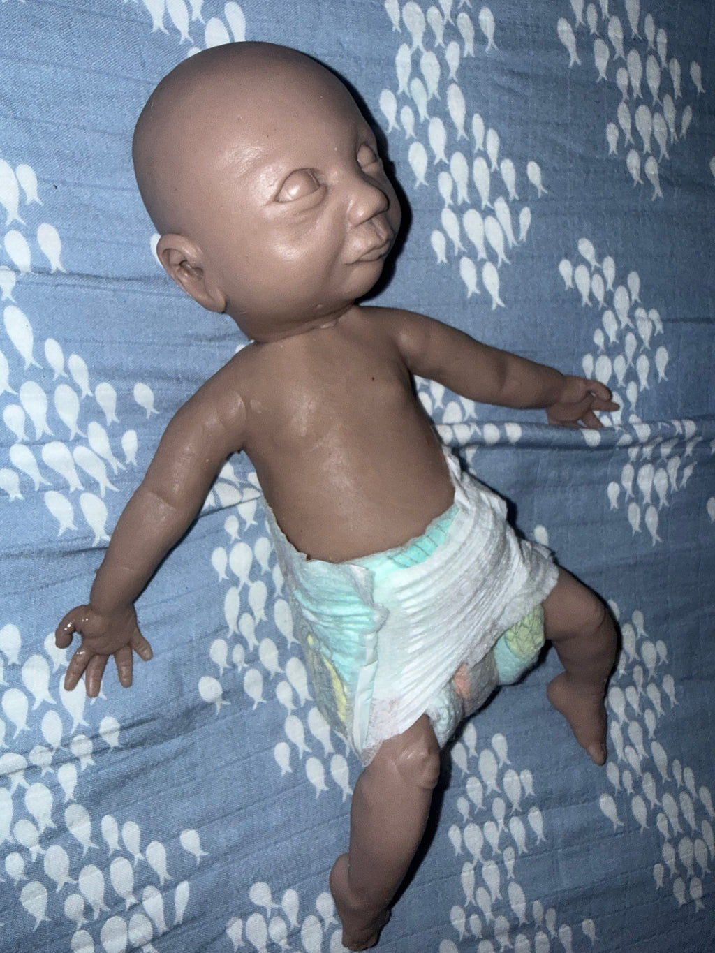 Silicone doll head or full body 12” preemie