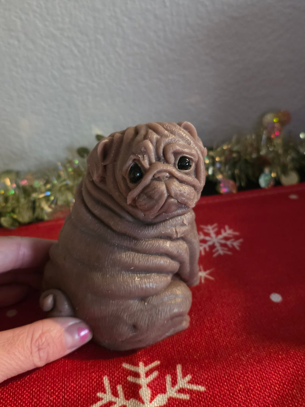 Mini Wrinkly Pug – Silicone Art Doll