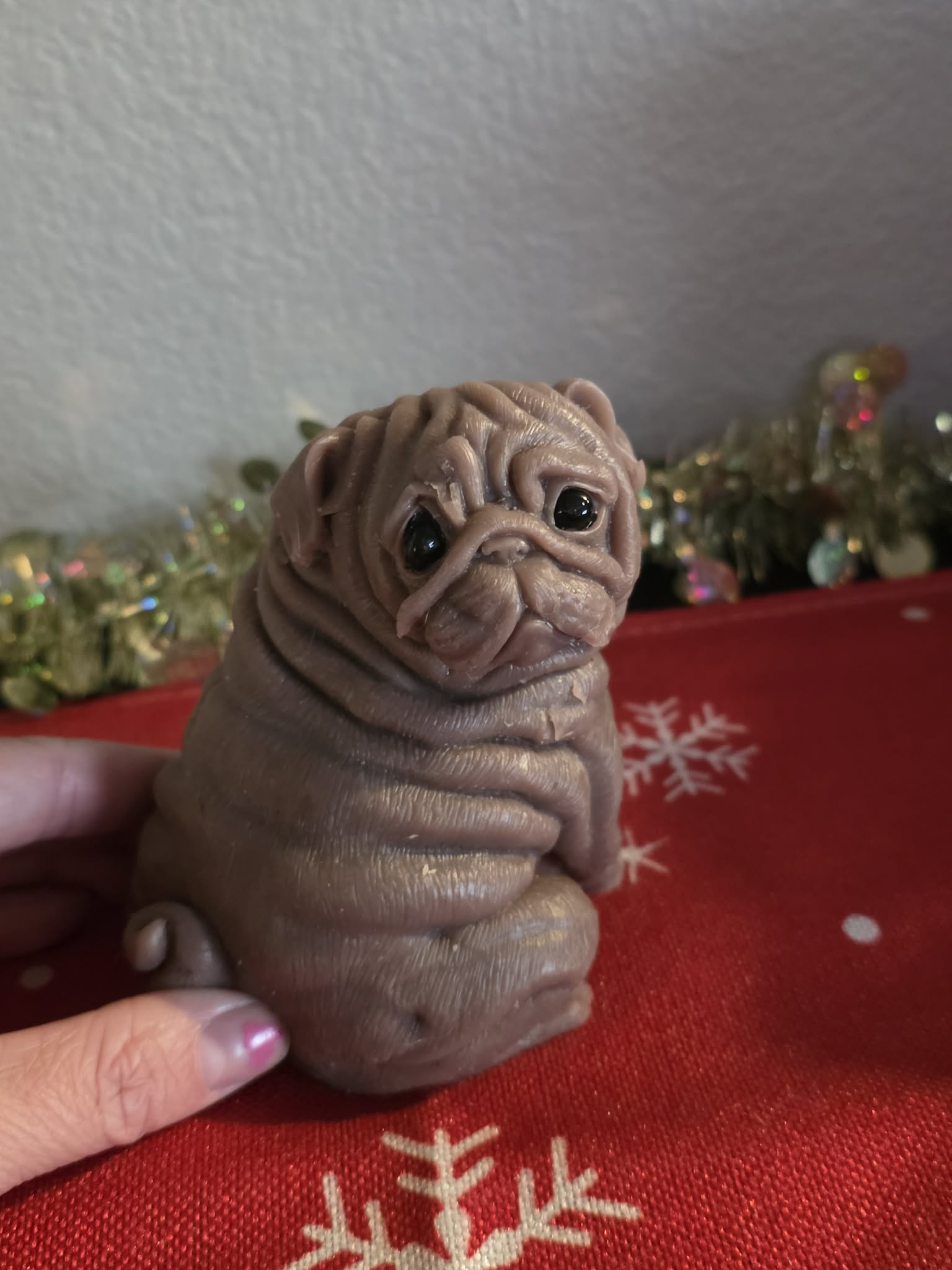Mini Wrinkly Pug – Silicone Art Doll