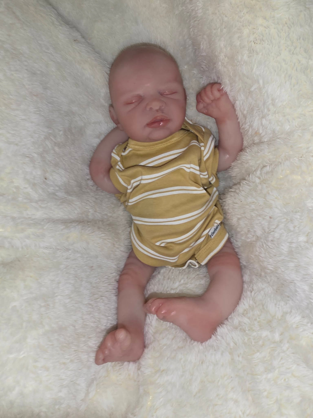 16” Newborn art doll boy Closed Eye Silicone Doll