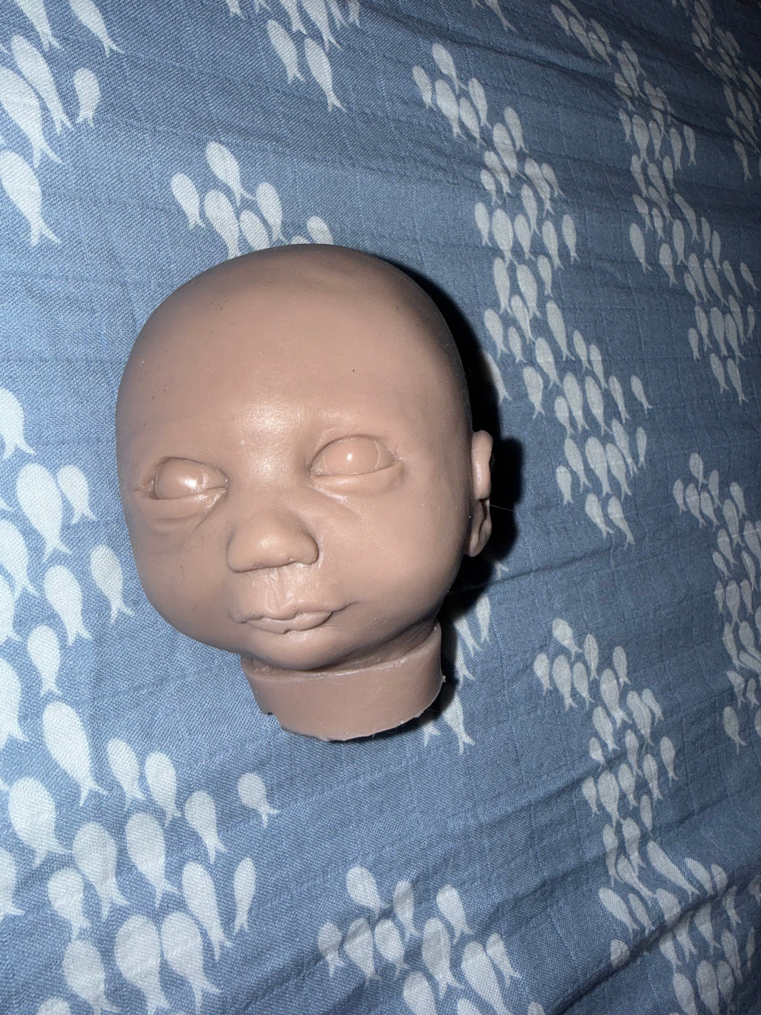 Silicone doll head or full body 12” preemie