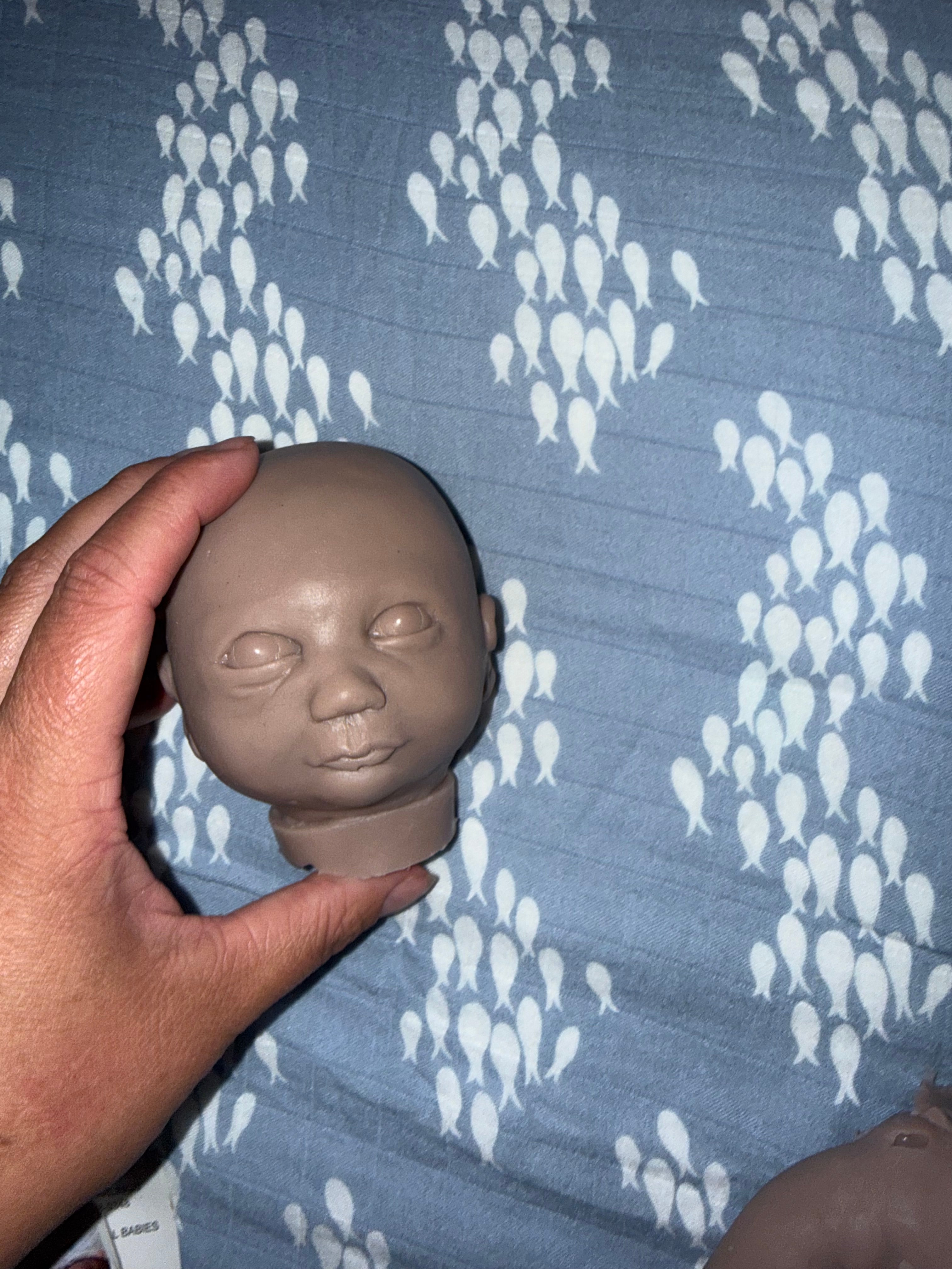 Silicone doll head or full body 12” preemie