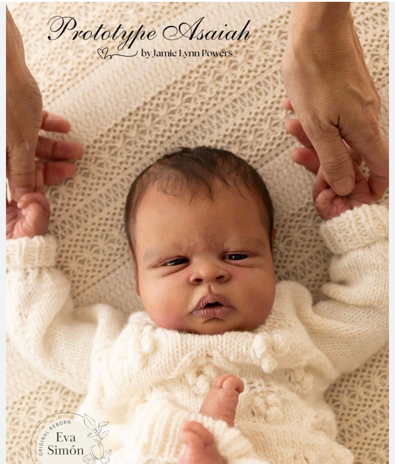 Silicone head and limbs ASAIAH 21” newborn