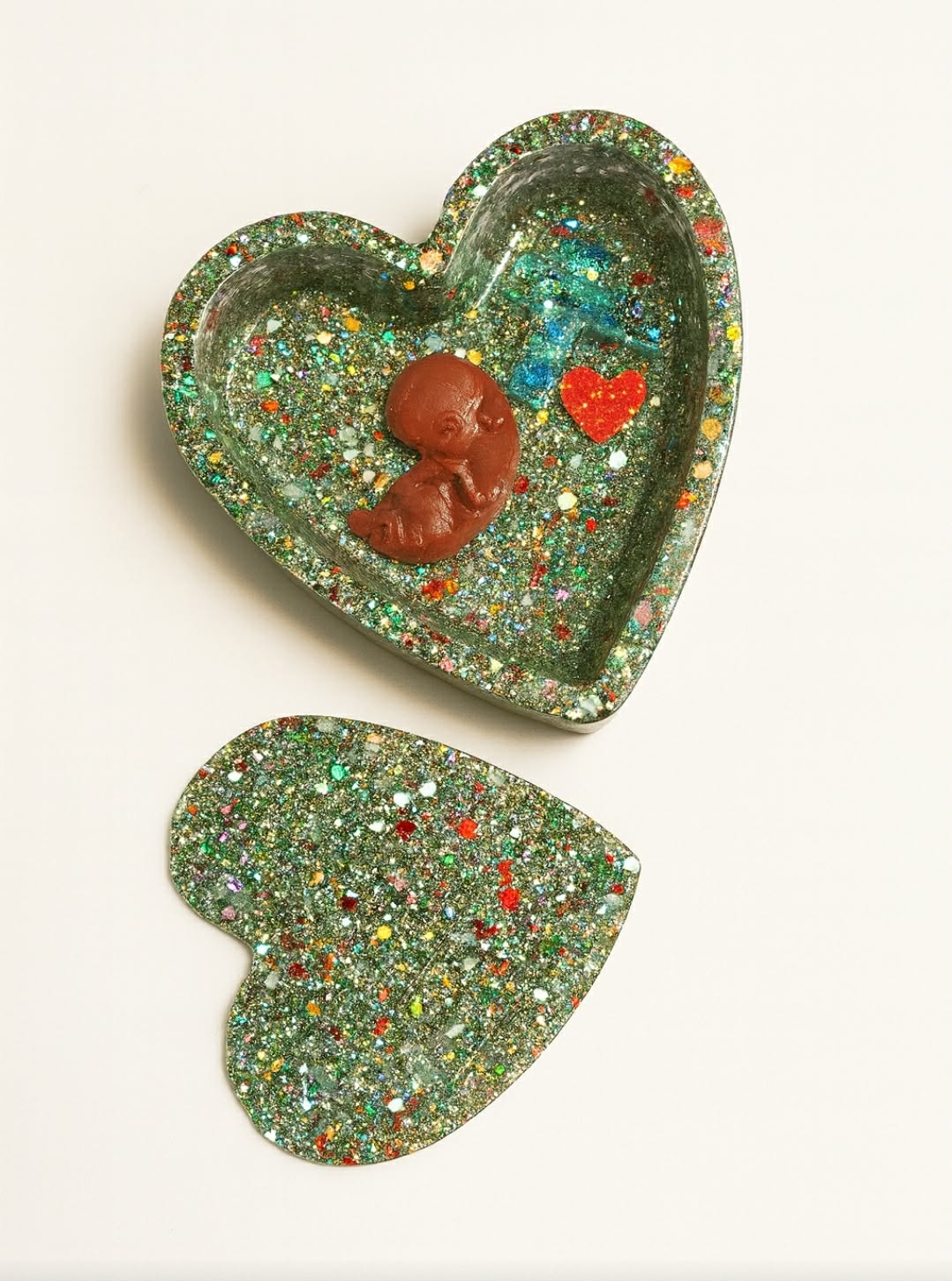 Fetus Memorial Heart – Pregnancy Loss Keepsake – Handmade Resin Memorial – Miscarriage Remembrance – Baby Loss Memorial