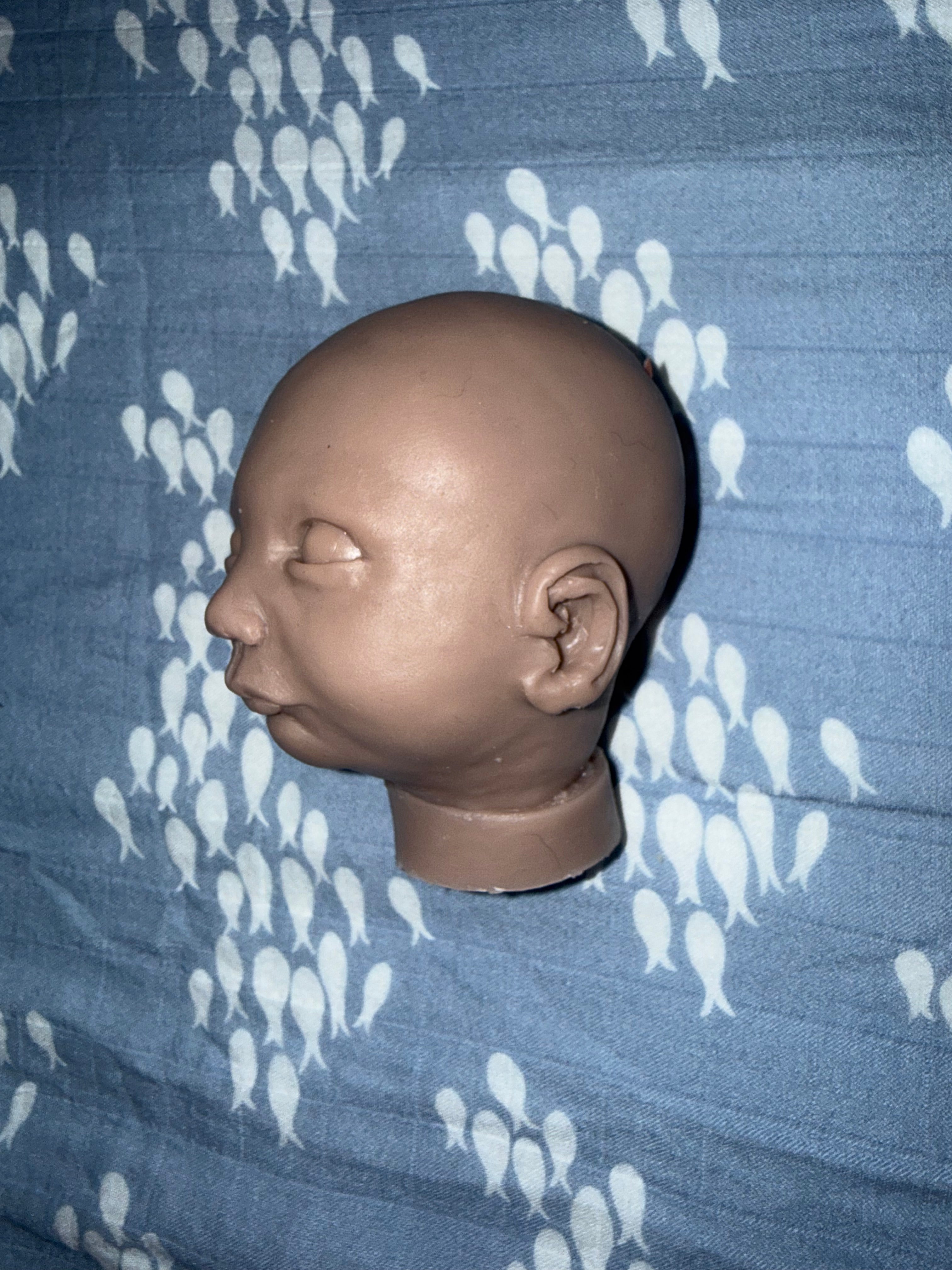 Silicone doll head or full body 12” preemie