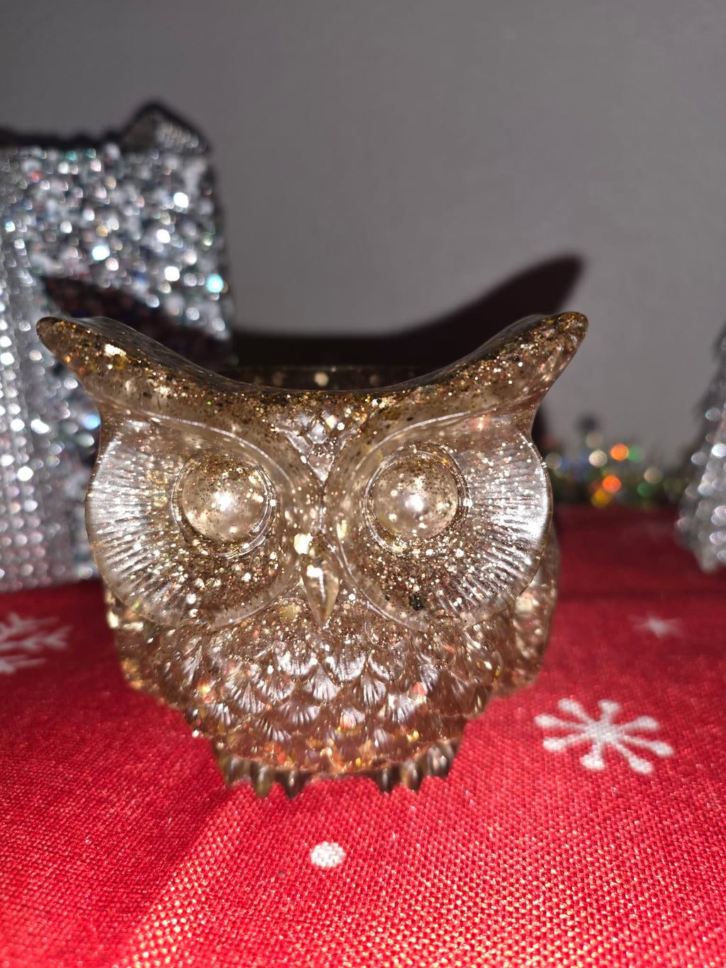 Resin Owl Jar – Custom Color & Glitter