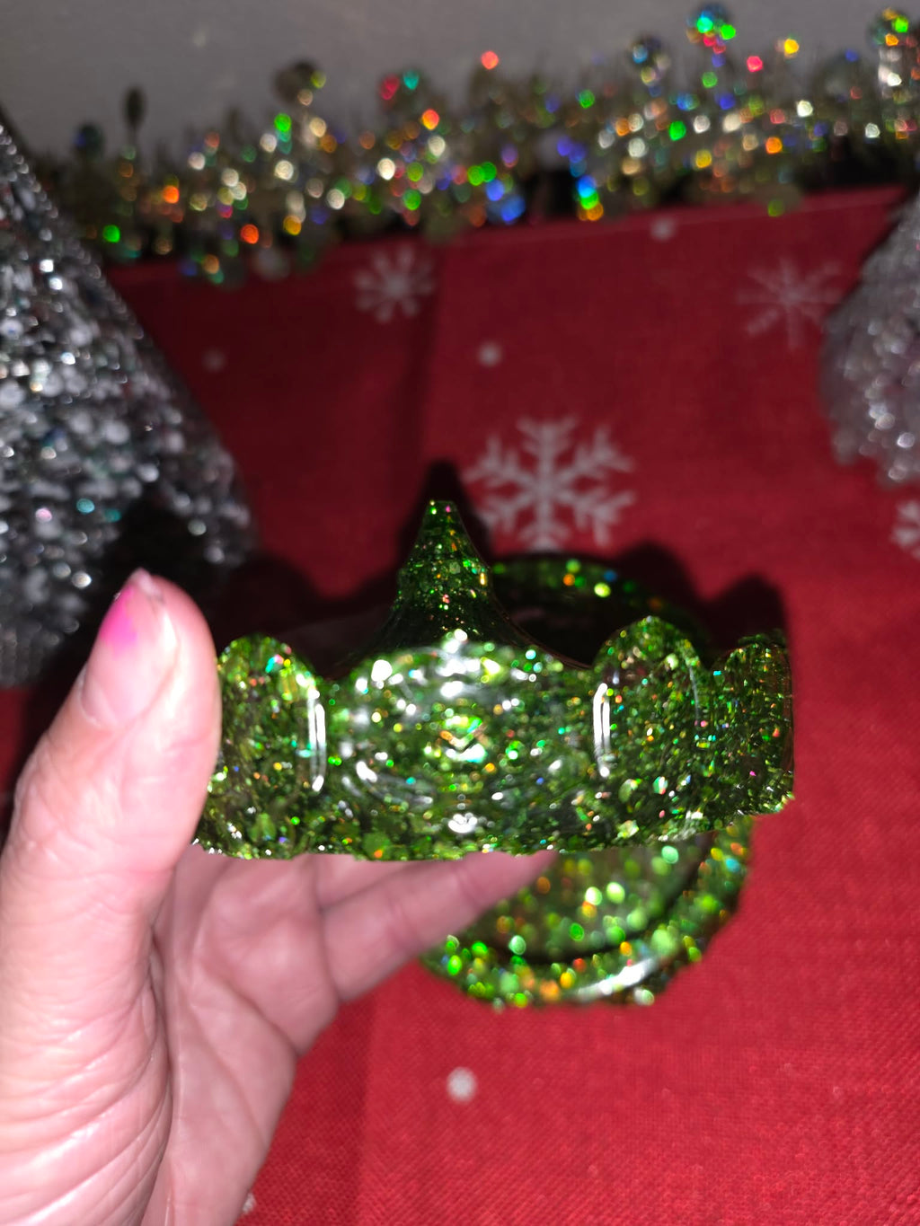 Resin Carousel-Style Jar – Custom Color & Glitter
