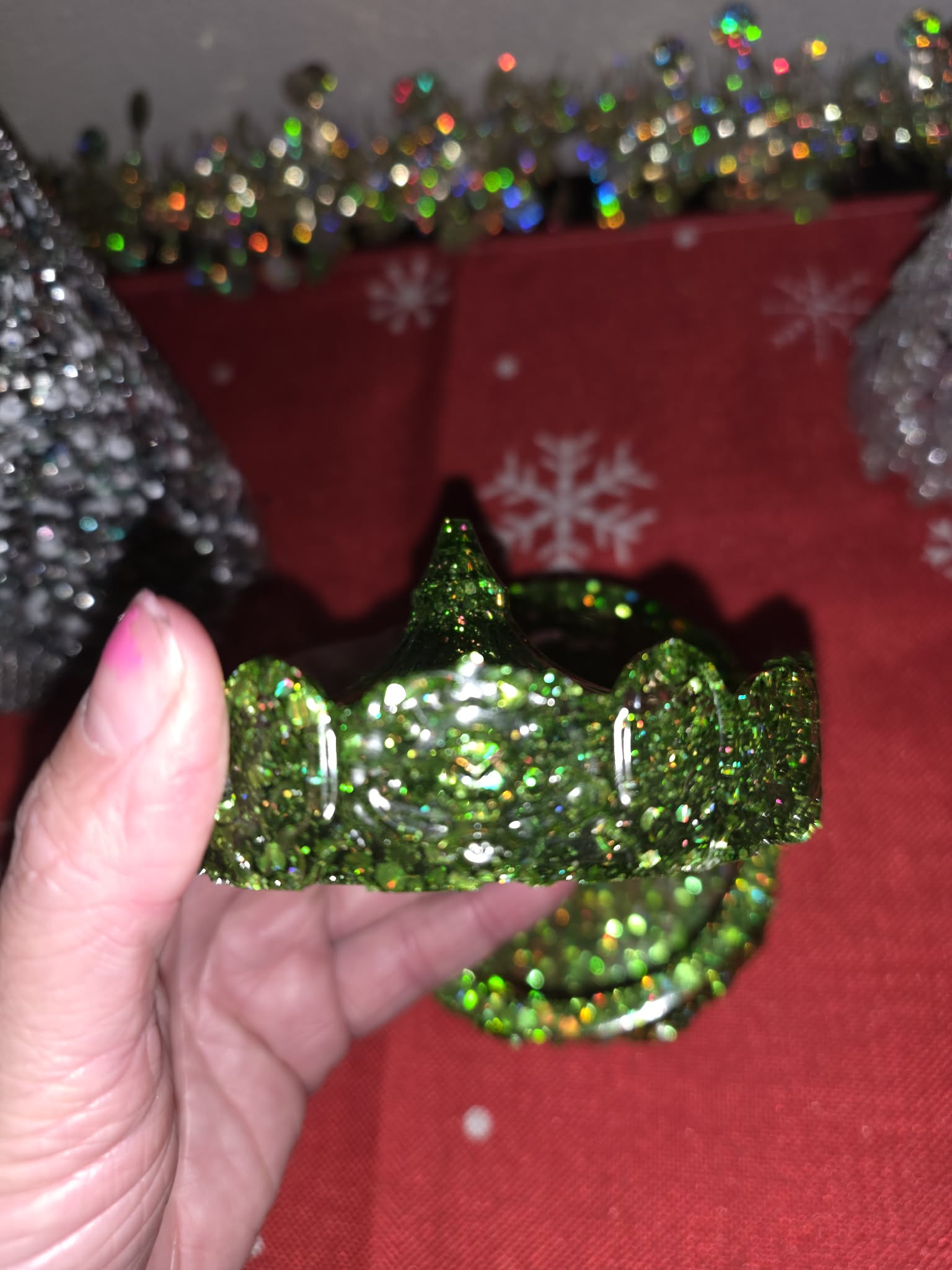 Resin Carousel-Style Jar – Custom Color & Glitter