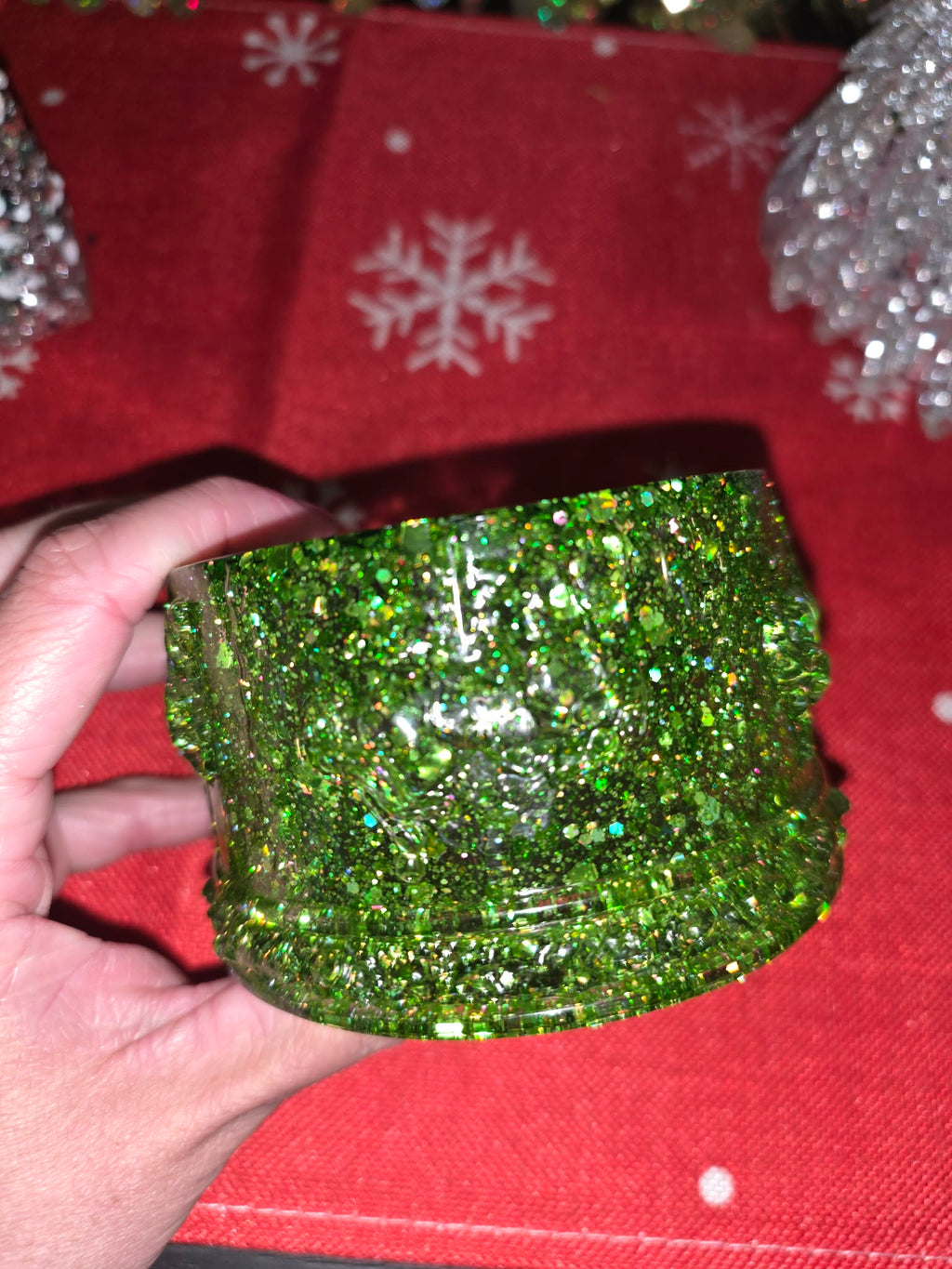 Resin Carousel-Style Jar – Custom Color & Glitter