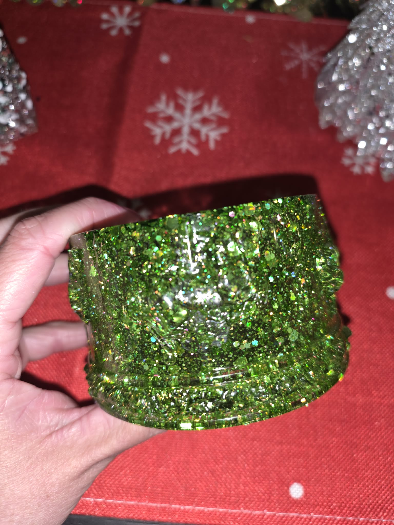 Resin Carousel-Style Jar – Custom Color & Glitter