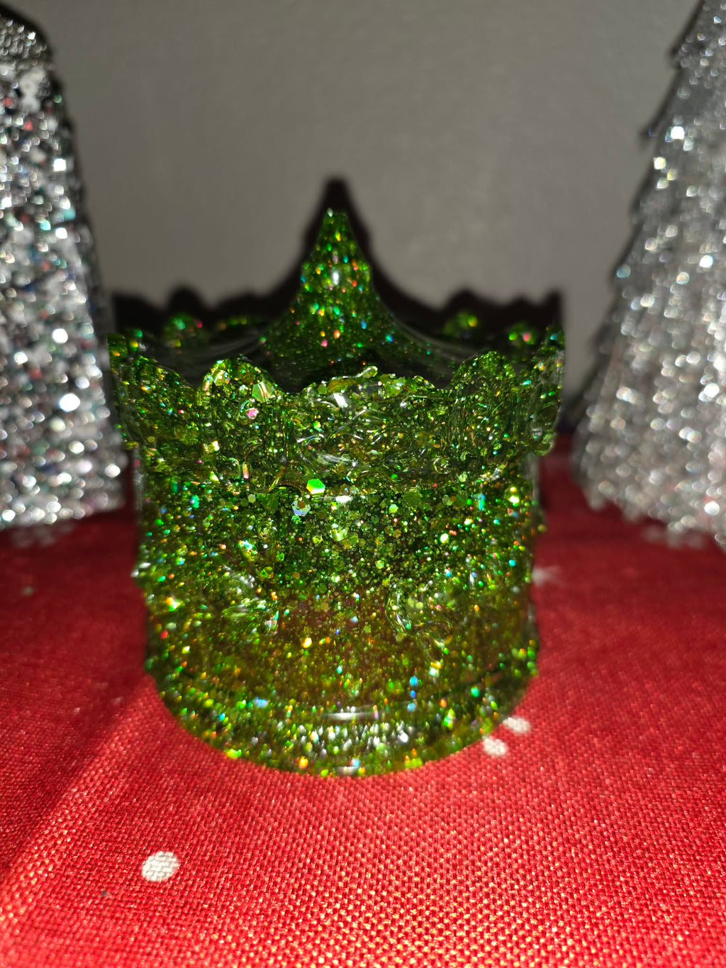 Resin Carousel-Style Jar – Custom Color & Glitter