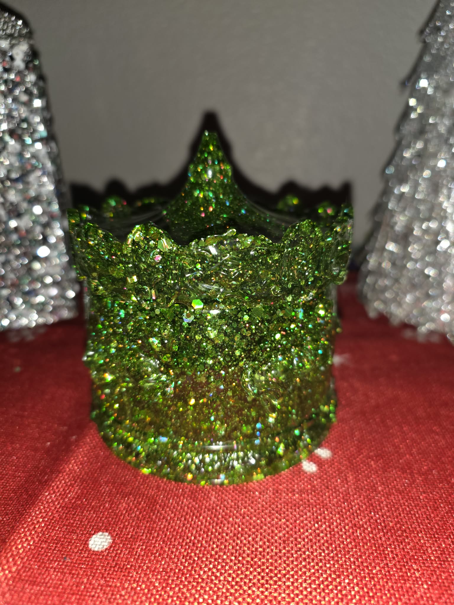 Resin Carousel-Style Jar – Custom Color & Glitter