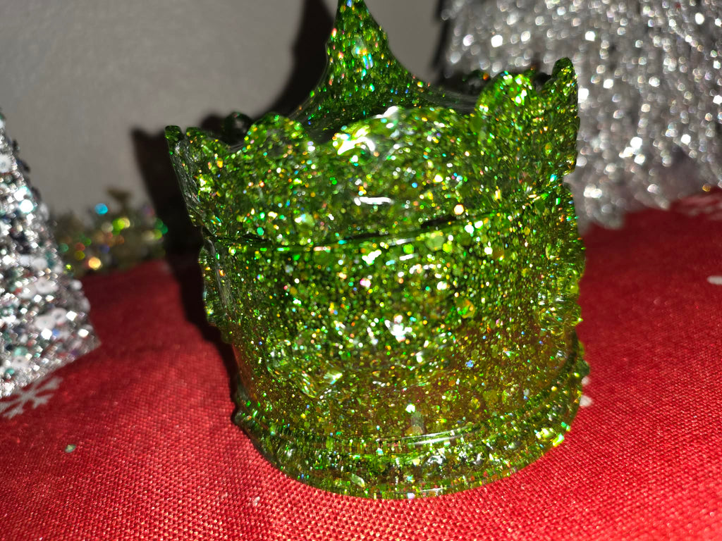 Resin Carousel-Style Jar – Custom Color & Glitter