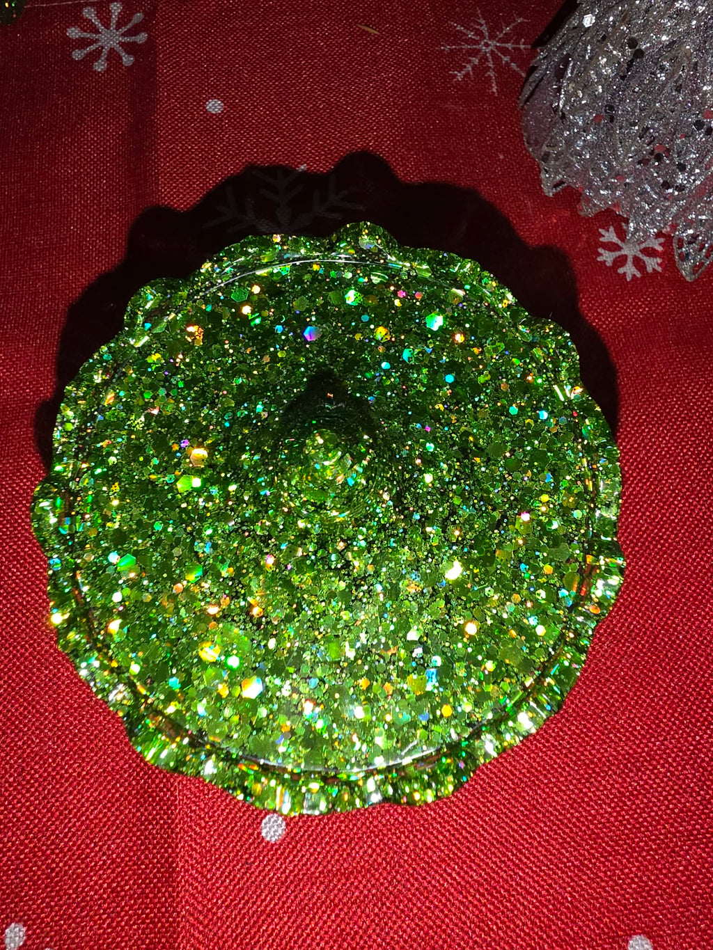 Resin Carousel-Style Jar – Custom Color & Glitter