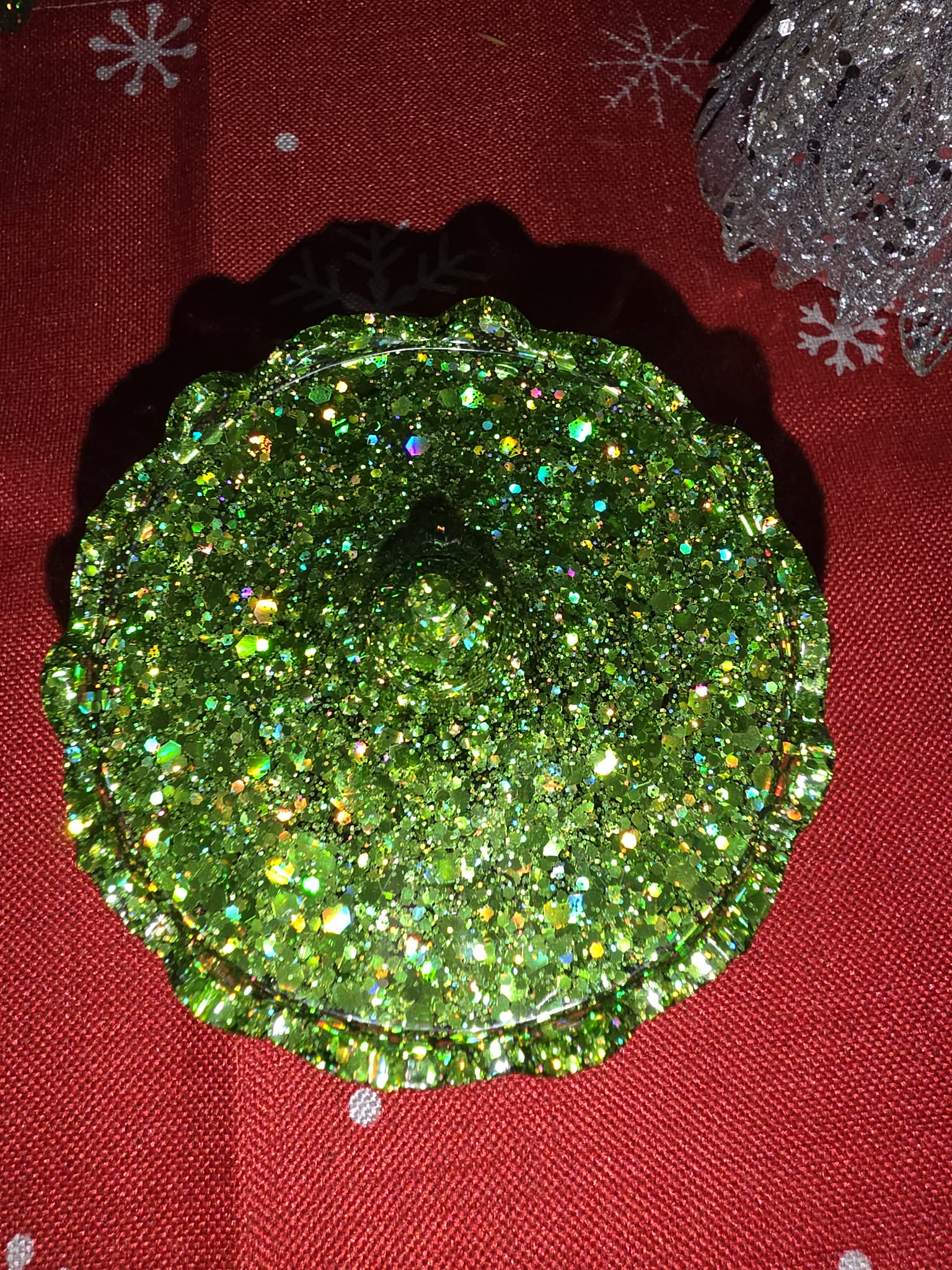 Resin Carousel-Style Jar – Custom Color & Glitter