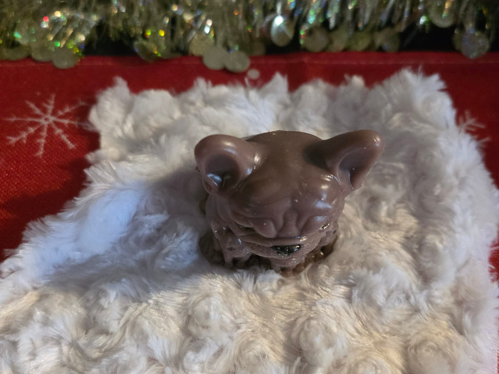 Mini Silicone frenchie with 3 Puppies