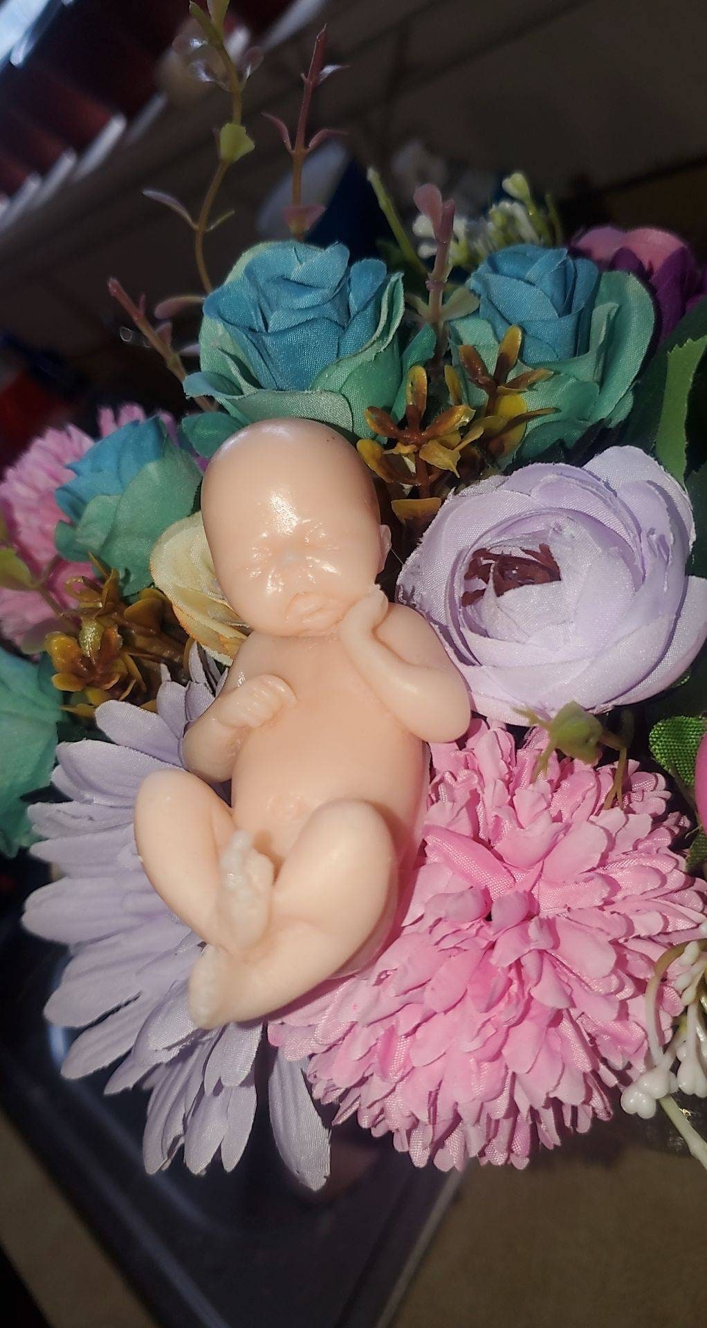 Full body silicone preemie 3" baby girl memorial baby