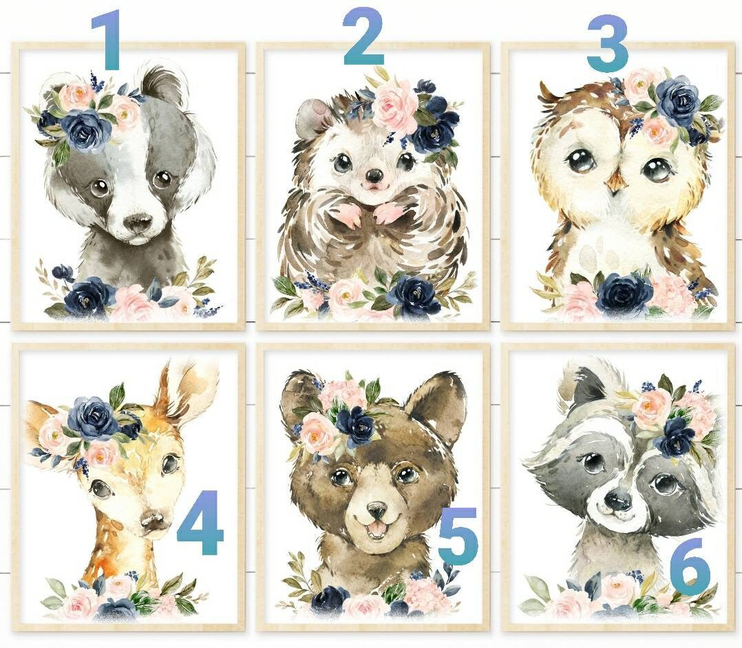 Baby nursery decor wall frame picture (black frame)