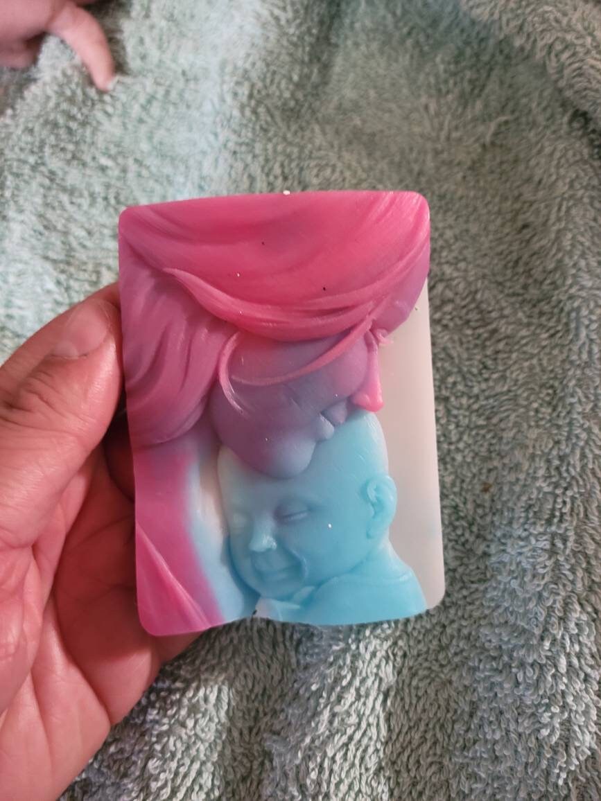 Mother and child goats milk soap mixed colors