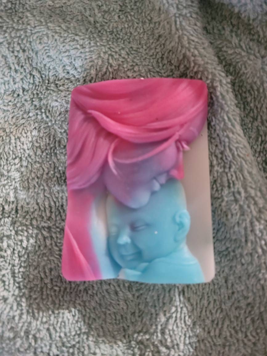 Mother and child goats milk soap mixed colors