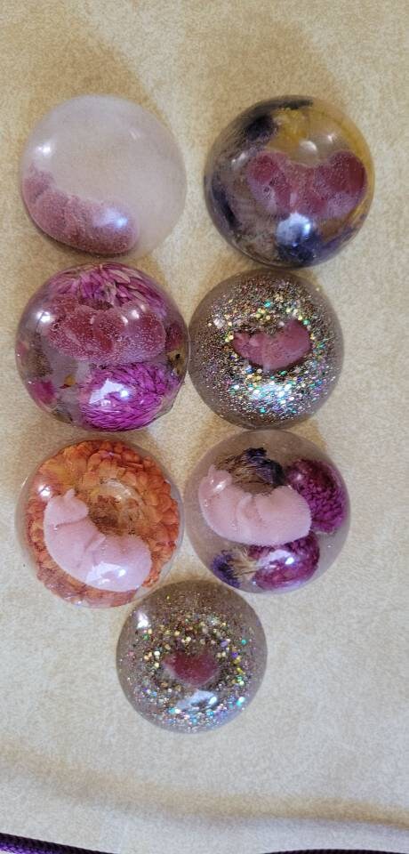 Remembrance Keepsake-handcrafted memorial art peice, custom silicone or resin memory keepsake made to honor loved one