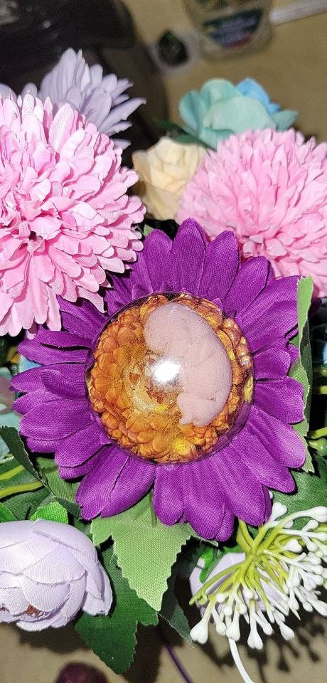 Remembrance Keepsake-handcrafted memorial art peice, custom silicone or resin memory keepsake made to honor loved one