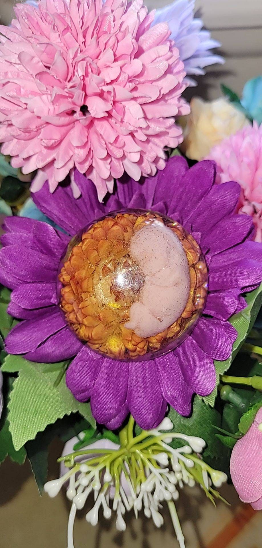 Remembrance Keepsake-handcrafted memorial art peice, custom silicone or resin memory keepsake made to honor loved one