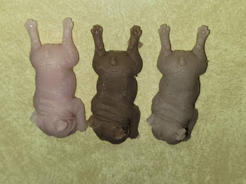 Silicone 3" frenchie puppy dog