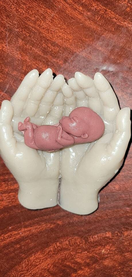 Remembrance Keepsake-handcrafted memorial art peice, custom silicone or resin memory keepsake made to honor loved one