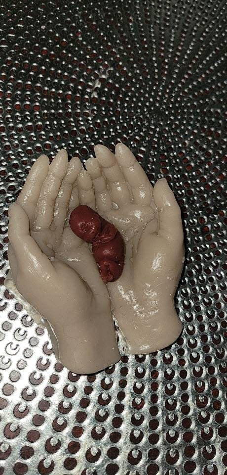 Remembrance Keepsake-handcrafted memorial art peice, custom silicone or resin memory keepsake made to honor loved one