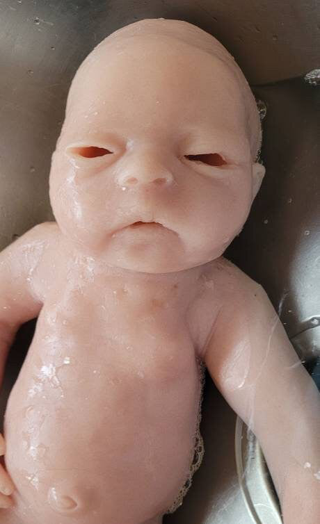 Full Body silicone art doll Isla with open eyes