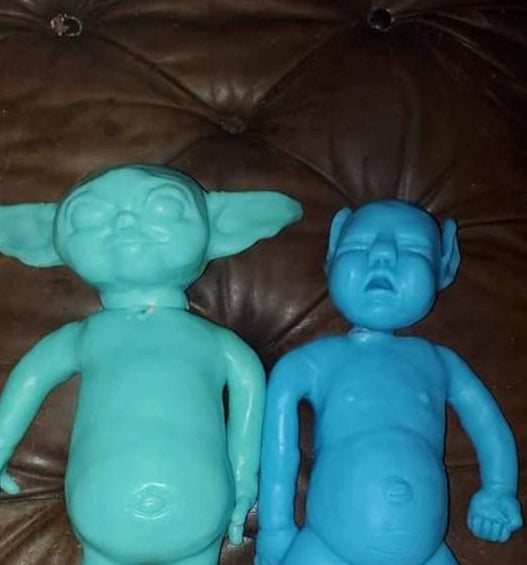Full Body Silicone Baby Yoda blank unpainted