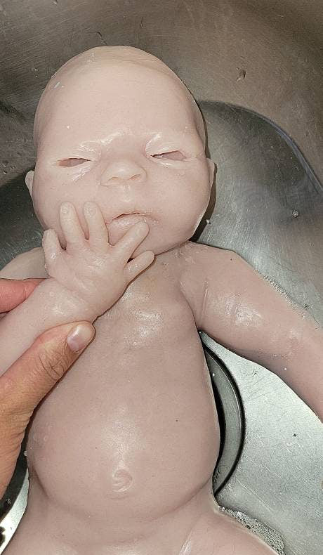 Full Body silicone art doll Isla with open eyes