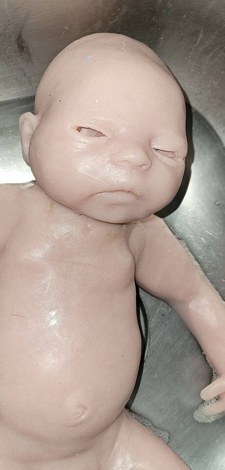 Full Body silicone art doll Isla with open eyes