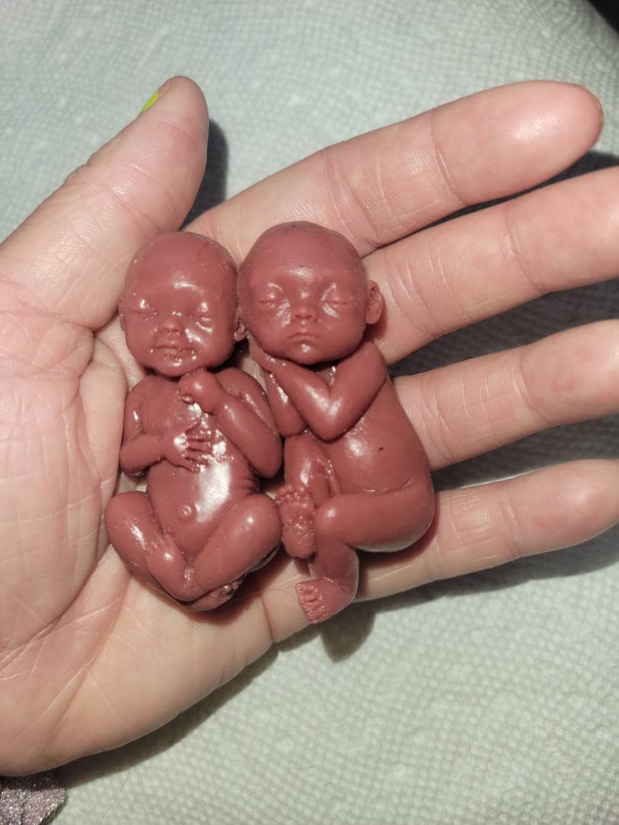 twinsRemembrance Keepsake-handcrafted memorial art peice, custom silicone or resin memory keepsake made to honor loved one