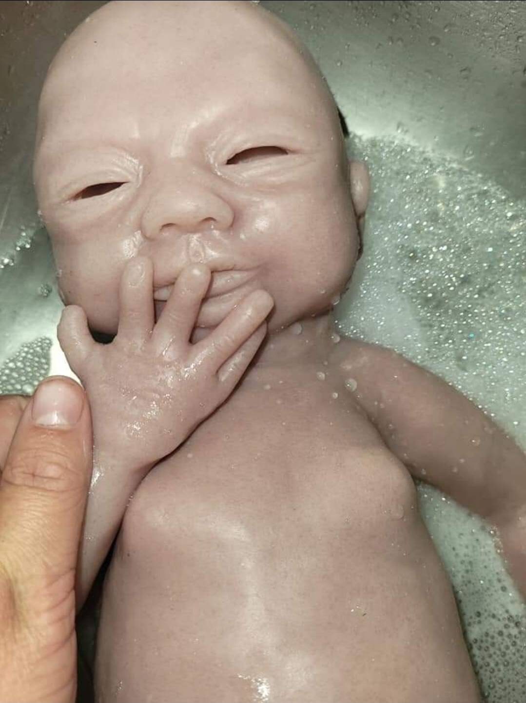 Full Body Silicone Baby Boy Blank or painted 18" inches newborn open eyes Trevor Donna kohn