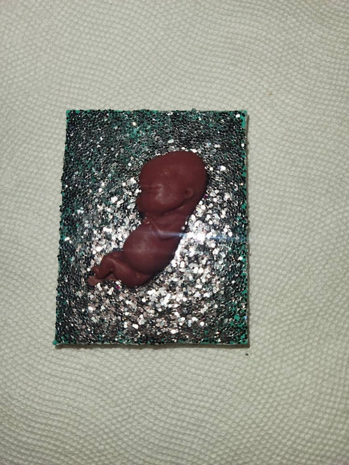 12 week gestation silicone fetus memorial fridge magnet