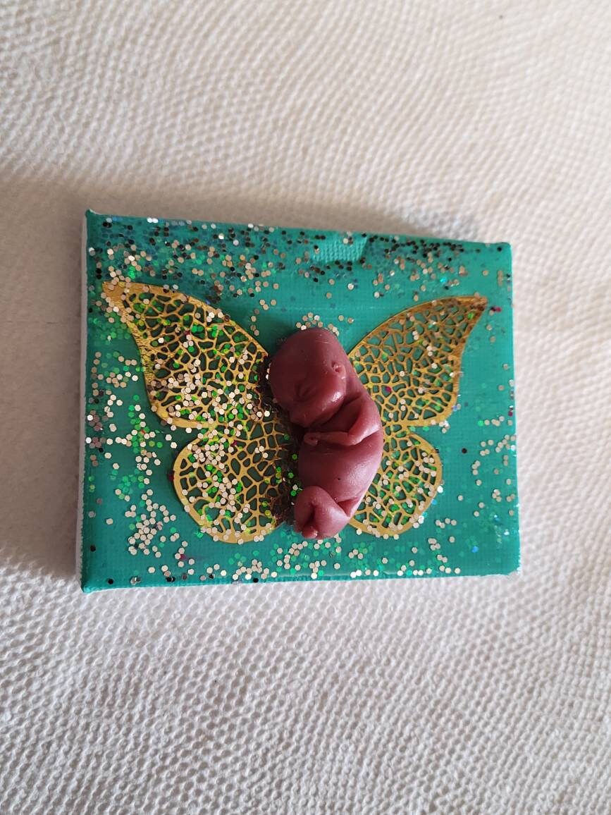 Remembrance Keepsake-handcrafted memorial art peice, custom silicone or resin memory keepsake made to honor loved one