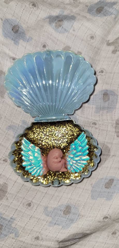 Remembrance Keepsake-handcrafted memorial art peice, custom silicone or resin memory keepsake made to honor loved one