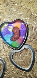 Remembrance Keepsake-handcrafted memorial art peice, custom silicone or resin memory keepsake made to honor loved one