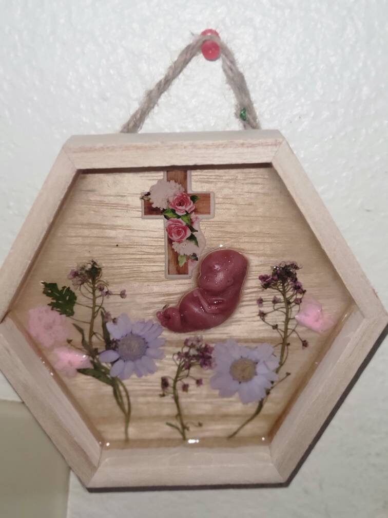 Remembrance Keepsake-handcrafted memorial art peice, custom silicone or resin memory keepsake made to honor loved one
