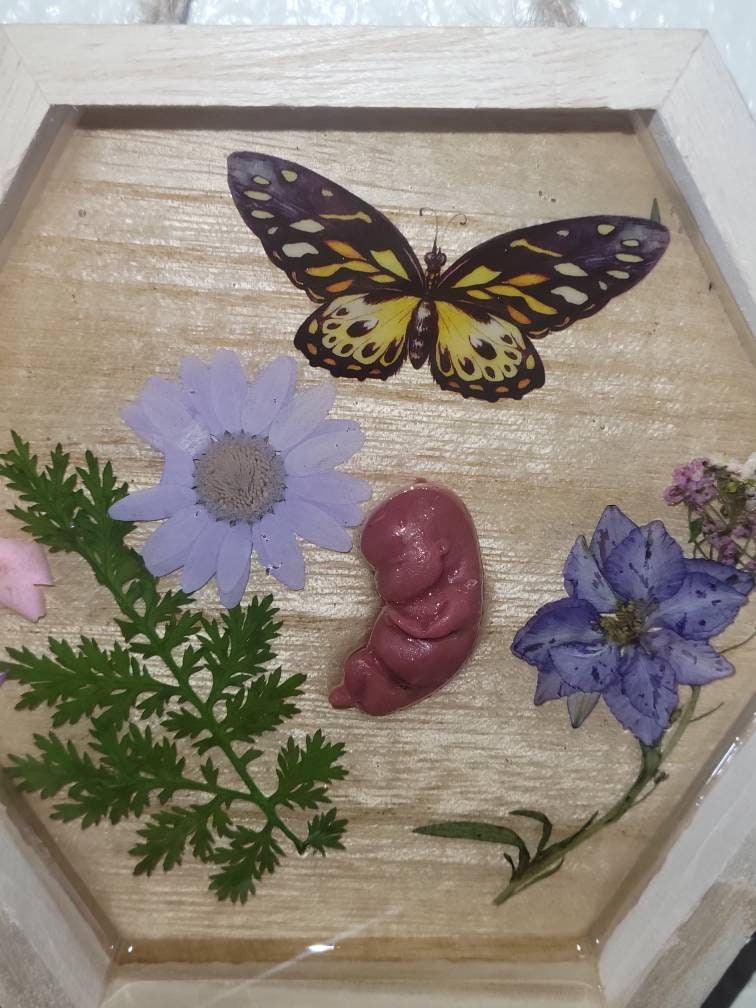 Remembrance Keepsake-handcrafted memorial art peice, custom silicone or resin memory keepsake made to honor loved one