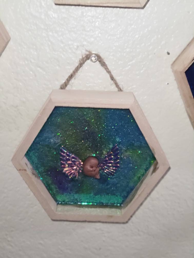 Remembrance Keepsake-handcrafted memorial art peice, custom silicone or resin memory keepsake made to honor loved one