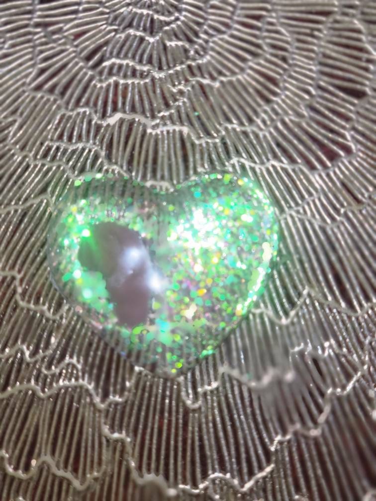 Memorial silicone Fetus in glitter resin heart